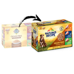 Nature's Recipe grain-free chicken and duck recipe savory broth cups for flavor variety