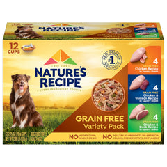 Nature's Recipe grain-free chicken recipe savory broth cups for easy daily feeding