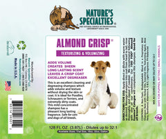 Nature's Specialties Almond Crisp dilution in progress demonstrates cost-efficient grooming up to four gallons.
