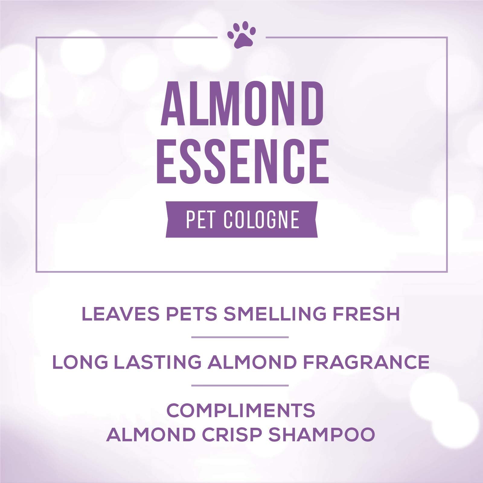 Nature's Specialties Almond Essence spritz applied to pets for a subtle, pleasant scent