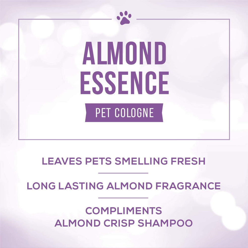 Nature's Specialties Almond Essence spritz applied to pets for a subtle, pleasant scent