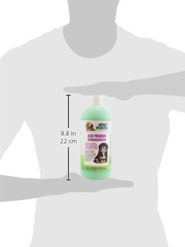 Nature's Specialties Herbal Aloe coat application creates a silky, conditioned finish on pets.