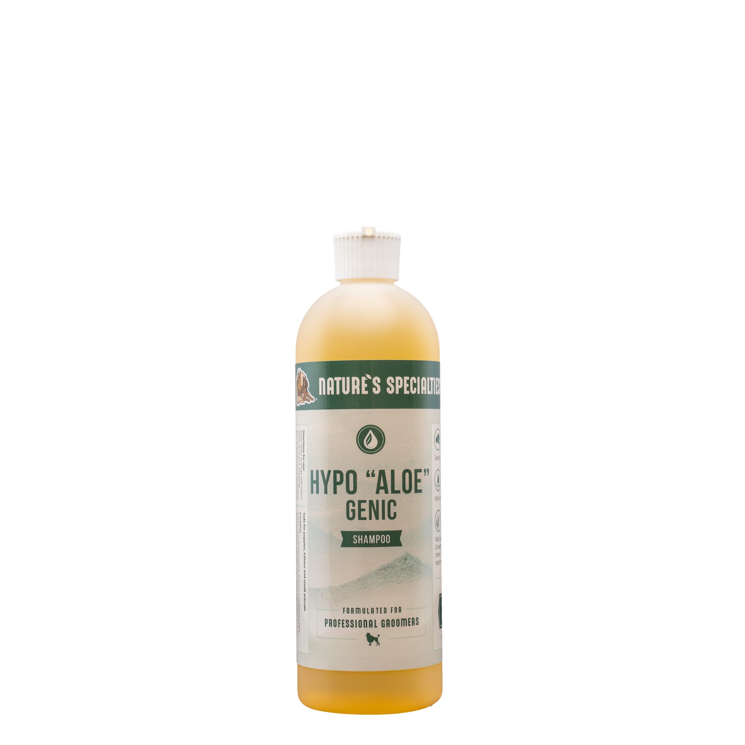 Nature's Specialties hypoallergenic aloe dog shampoo bottle for gentle cleansing on sensitive skin