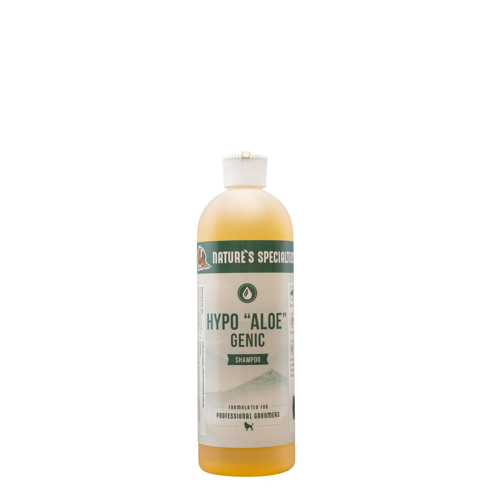Nature's Specialties hypoallergenic aloe dog shampoo bottle for gentle cleansing on sensitive skin