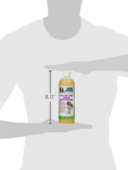 Nature's Specialties hypoallergenic aloe dog shampoo shown with dilution setup illustrating ultra-concentration