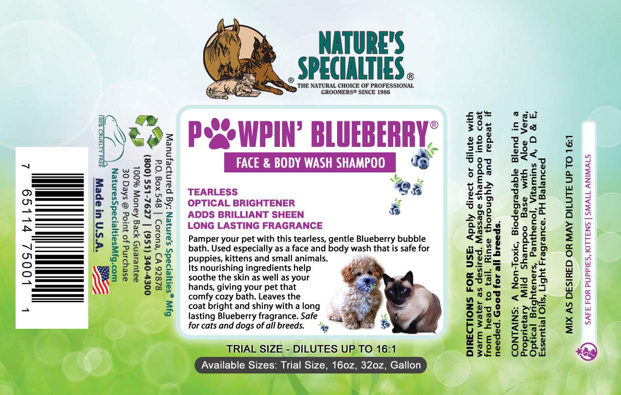 Nature's Specialties Pawpin' Blueberry dilution preview shows cost efficiency