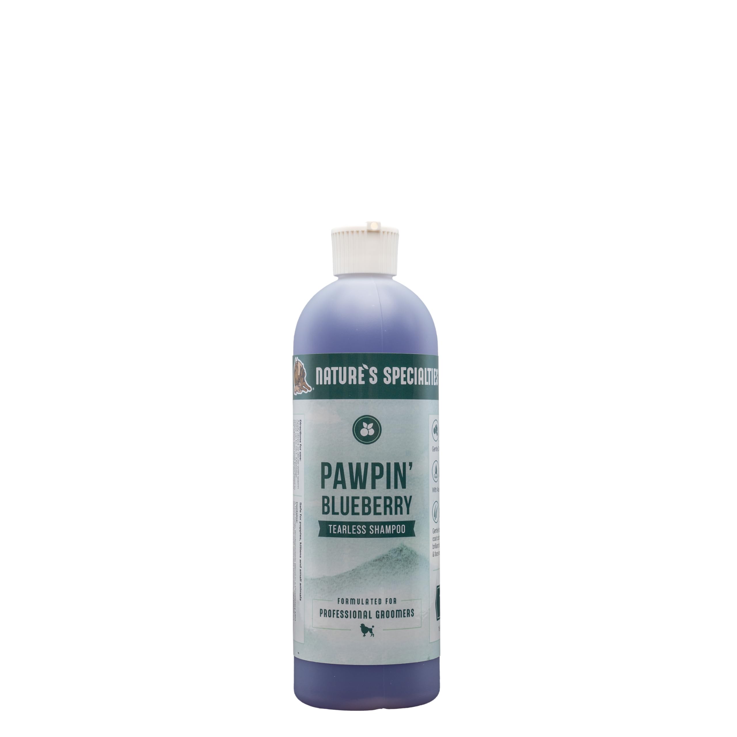 Nature's Specialties Pawpin' Blueberry dog wash bottle for dilution and use