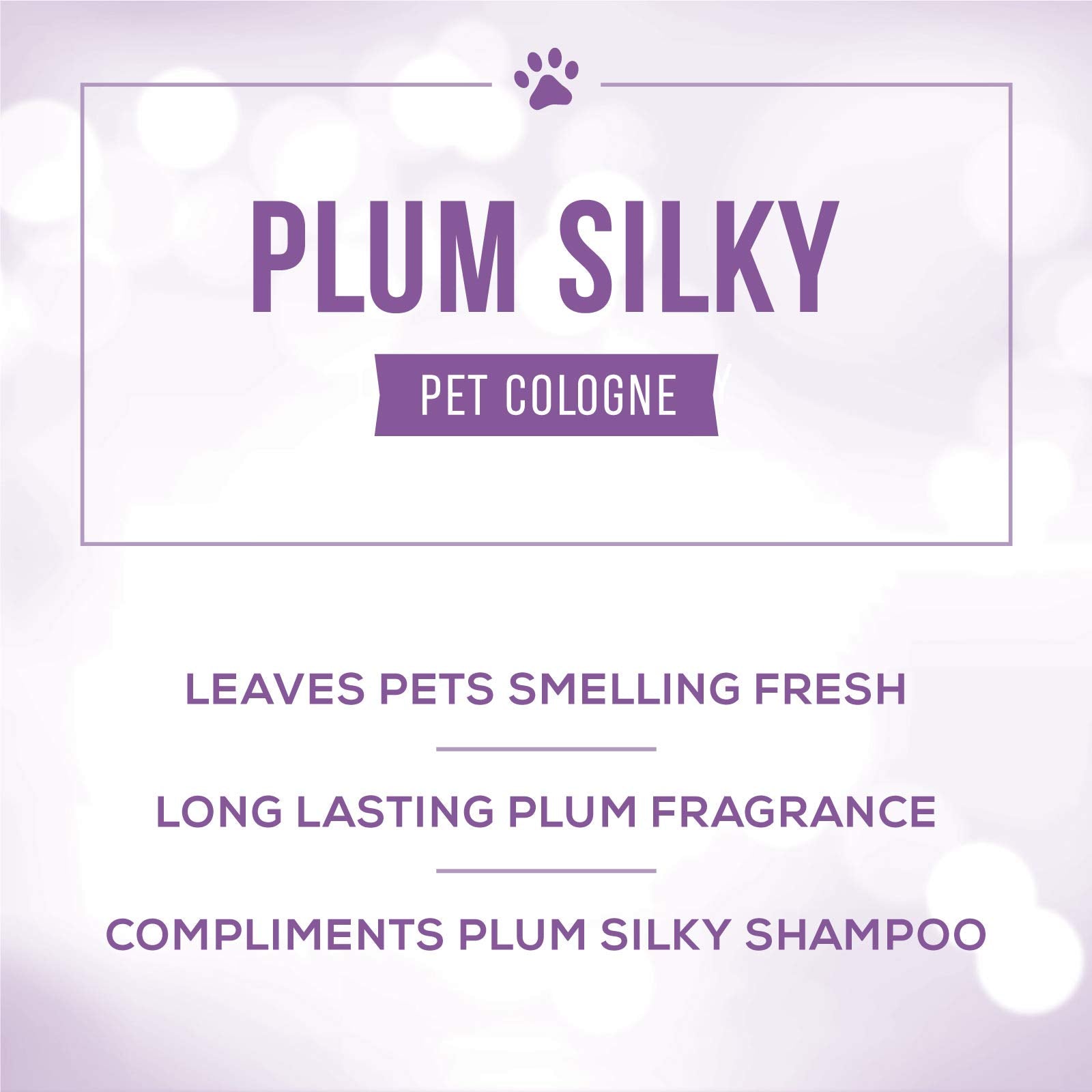 Nature's Specialties Plum Silky Dog Cologne spray application demonstrates easy mist for pets