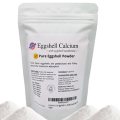 Natures Vitality Farms eggshell powder bottle front for pet calcium support