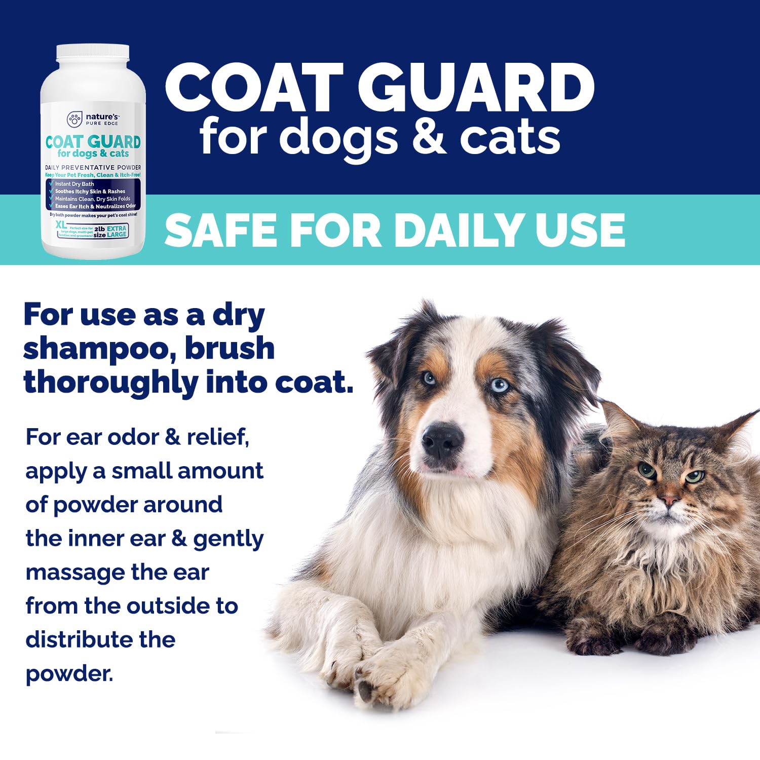 Nature's Pure Edge extra large jar ready for grooming tasks