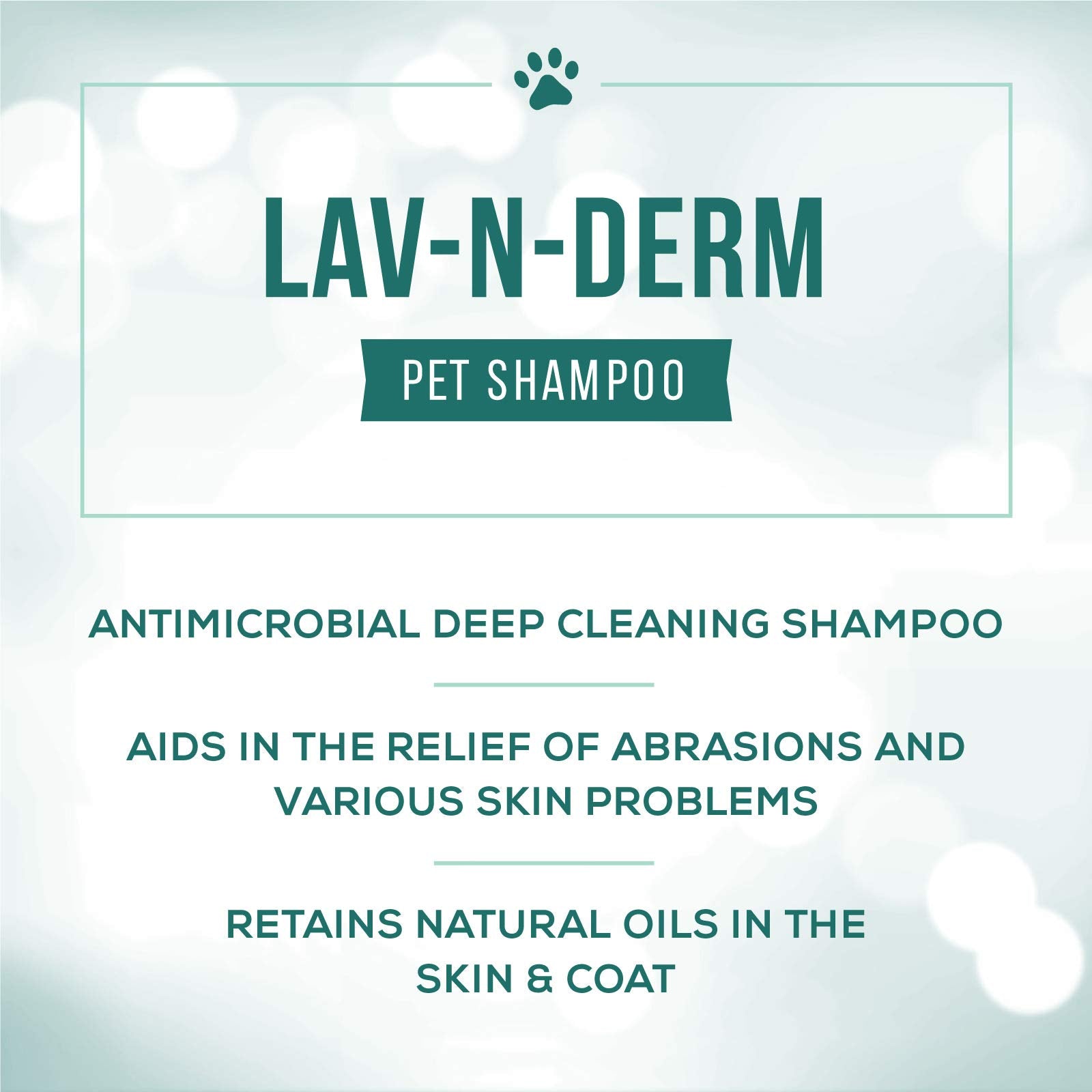 Nature's Specialties Lav-N-Derm pump-dispense spray illustrating easy, mess-free application.