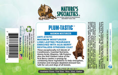 Nature's Specialties Plum-Tastic dilution process illustrating mixing up to four gallons for versatile use.