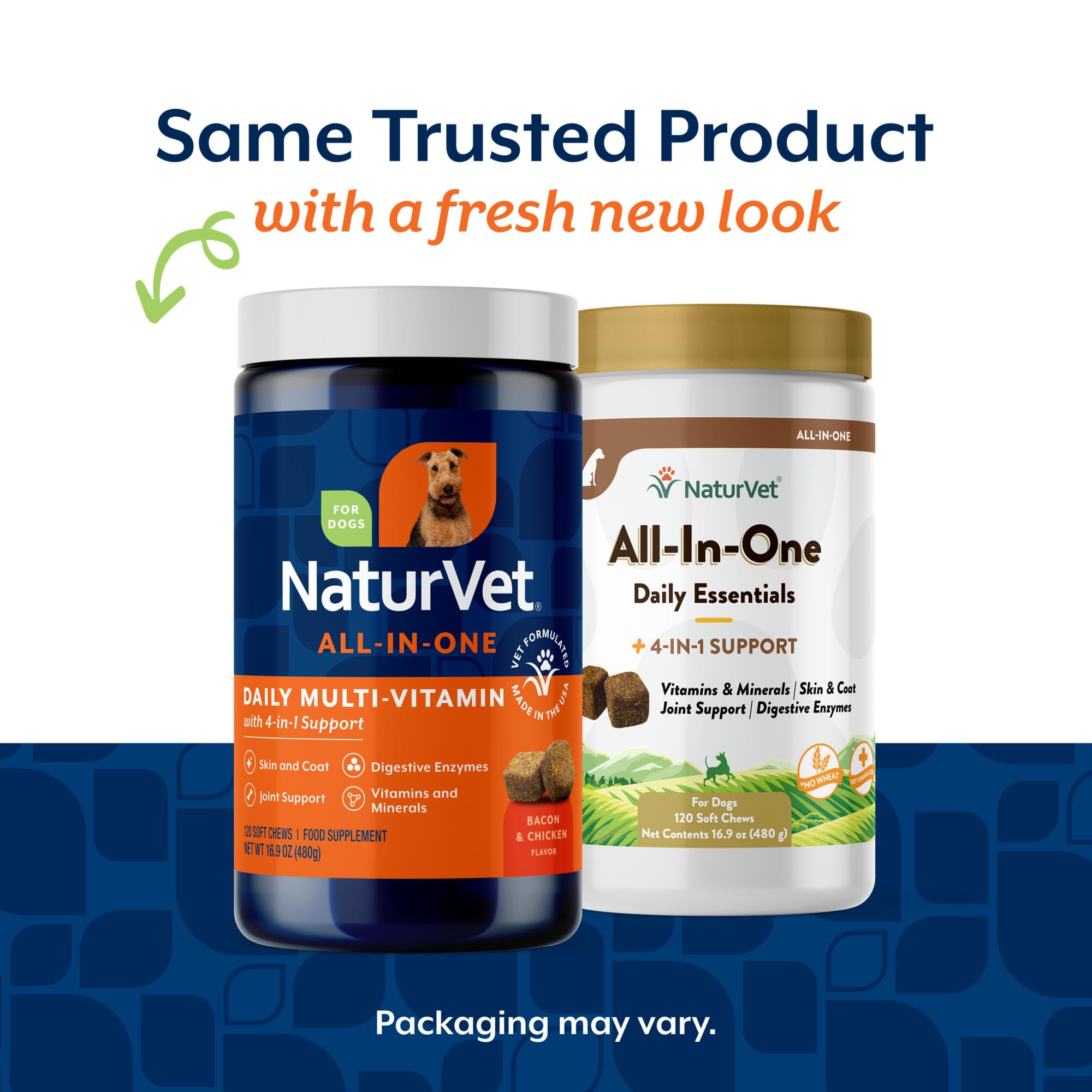 NaturVet All-in-One soft chews in bowl provide digestion aid