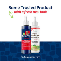 NaturVet Aller-911 dog and cat application shows quick topical use for allergy support.