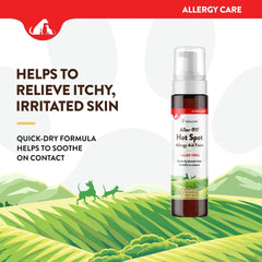 NaturVet Aller-911 foam application demonstrates easy spraying for relief.