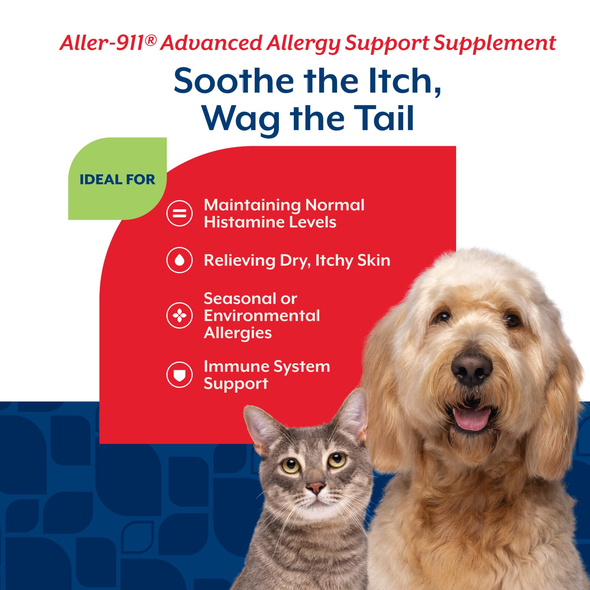 NaturVet Aller-911 powder dispensing scoop for easy pet dosing.