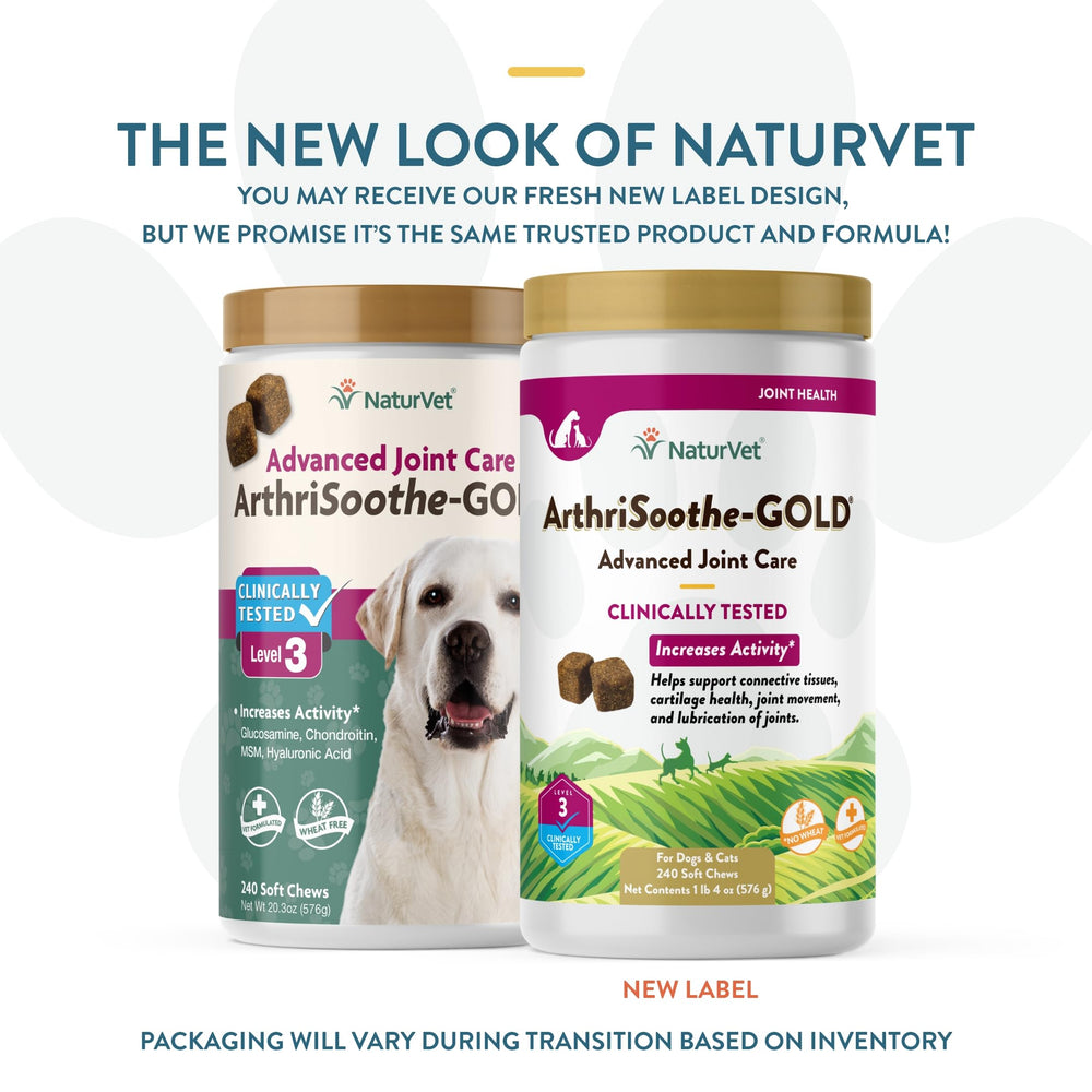 NaturVet ArthriSoothe-Gold soft chews resemble treats, offering tasty joint care for dogs.
