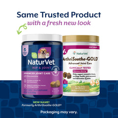 NaturVet Arthrisoothe-Gold Level 3 soft-chews closeup highlighting tasty joint care.