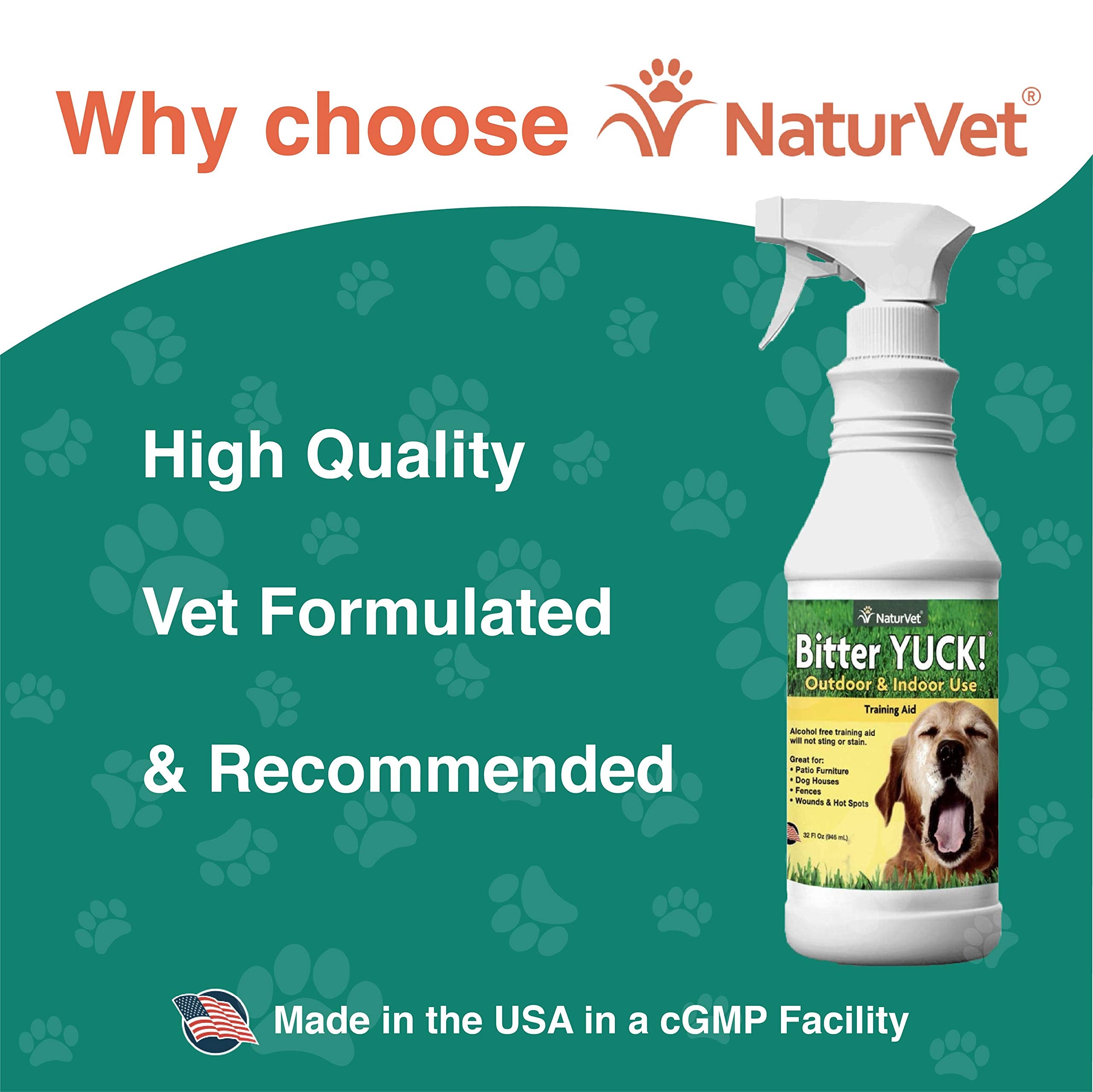 NaturVet Bitter Yuck 32oz bottle emphasizes economical broad-area coverage