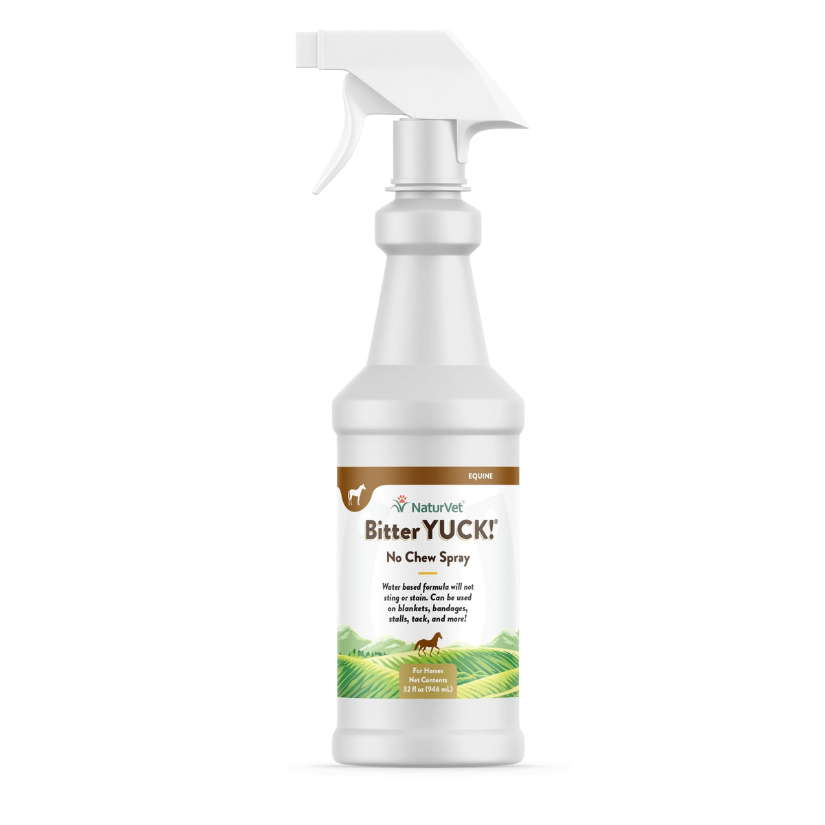 NaturVet Bitter Yuck No Chew Spray bottle deters chewing on mane and tail