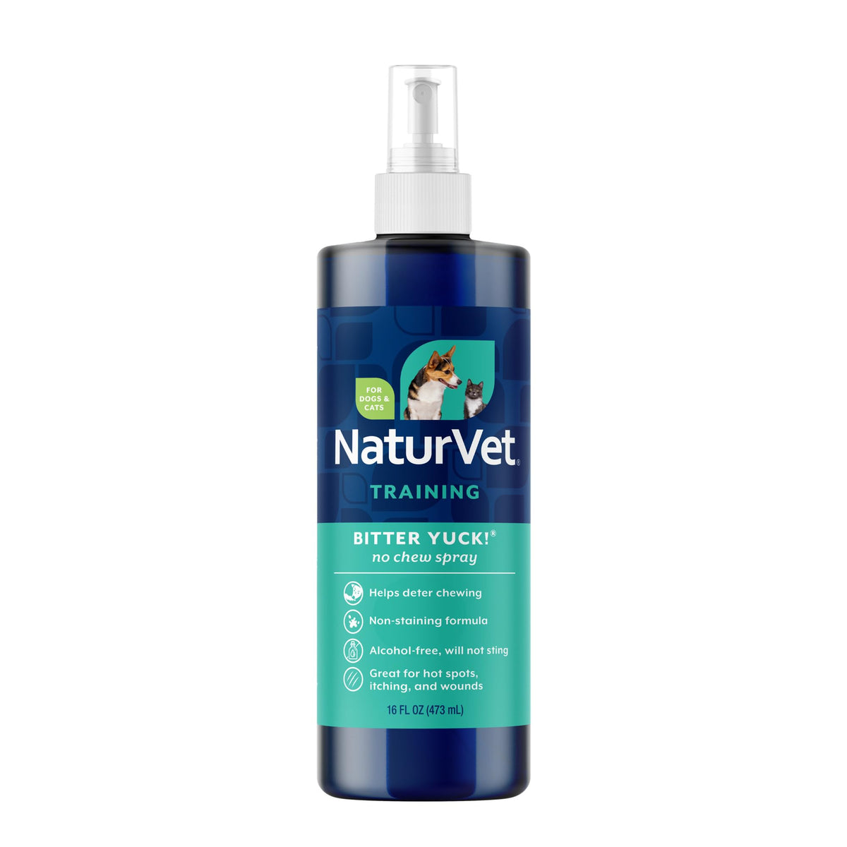 NaturVet Bitter Yuck No Chew Spray bottle ready for training and deterrence.