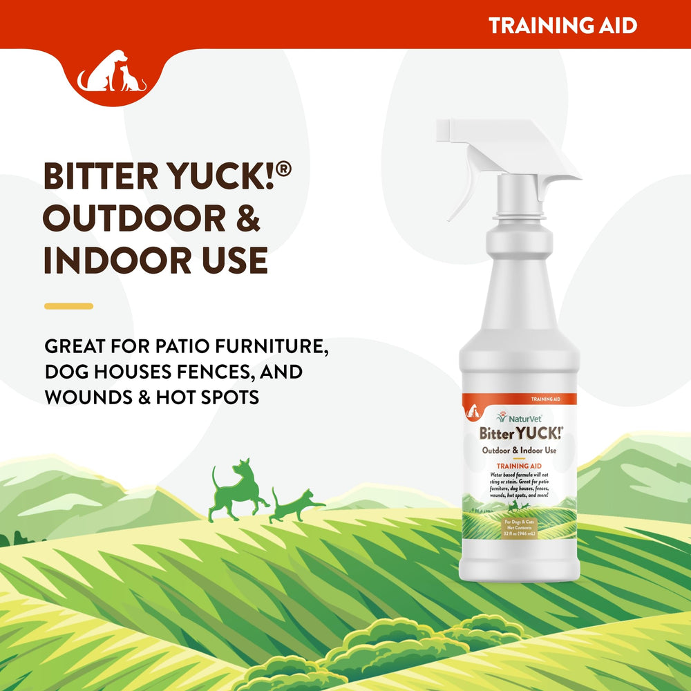 NaturVet Bitter Yuck No Chew Spray on washable surface remains effective after cleaning