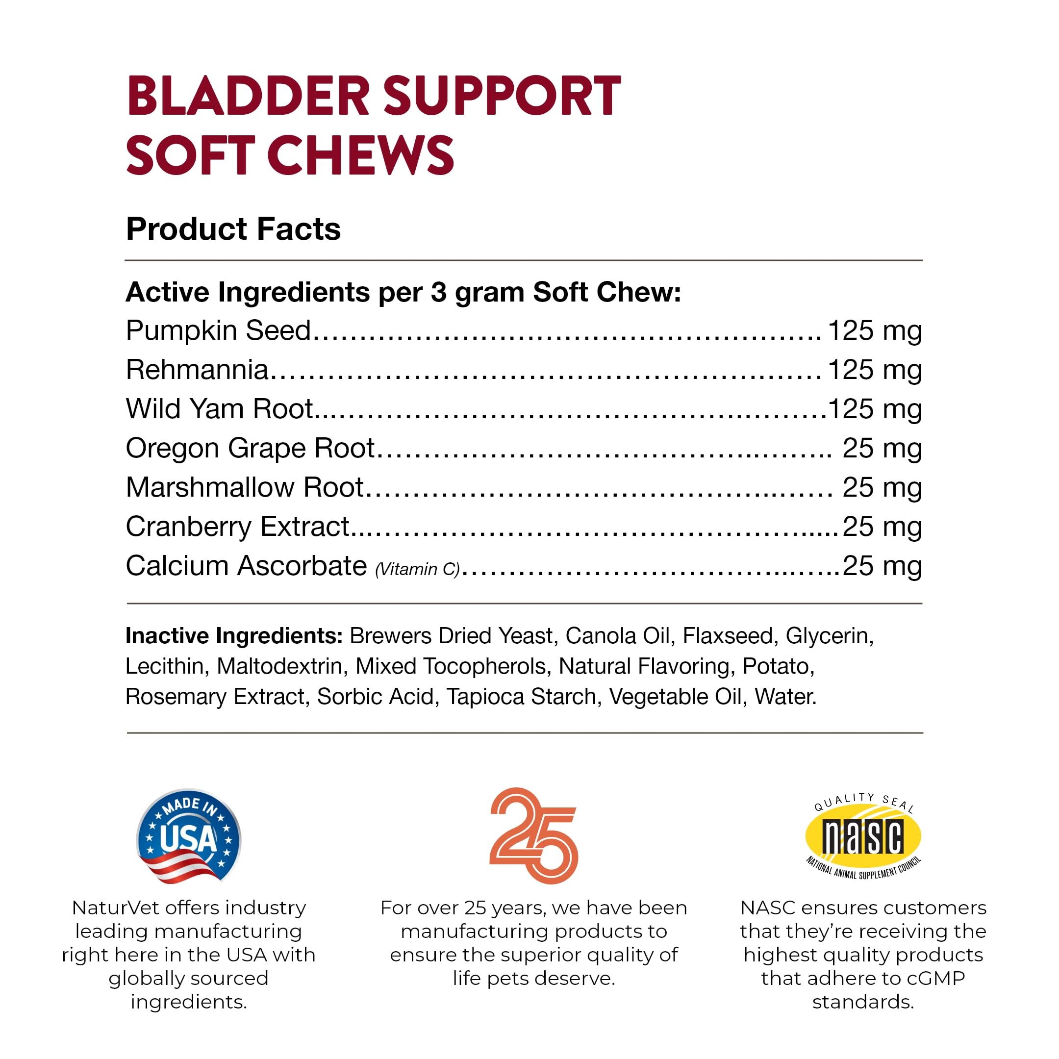 NaturVet bladder support plus cranberry packaging shot—clear labeling and safe ingredients.
