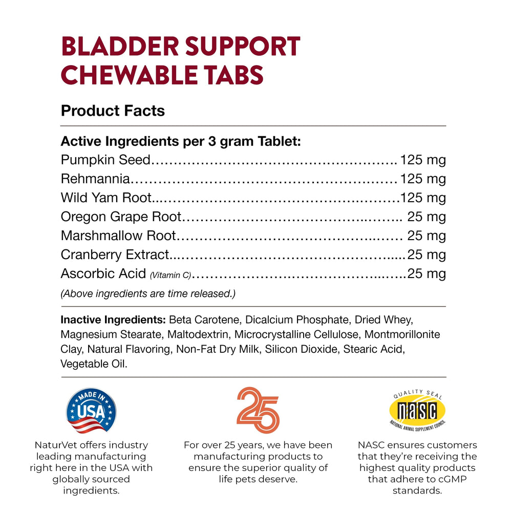NaturVet bladder support during walks for consistent routine
