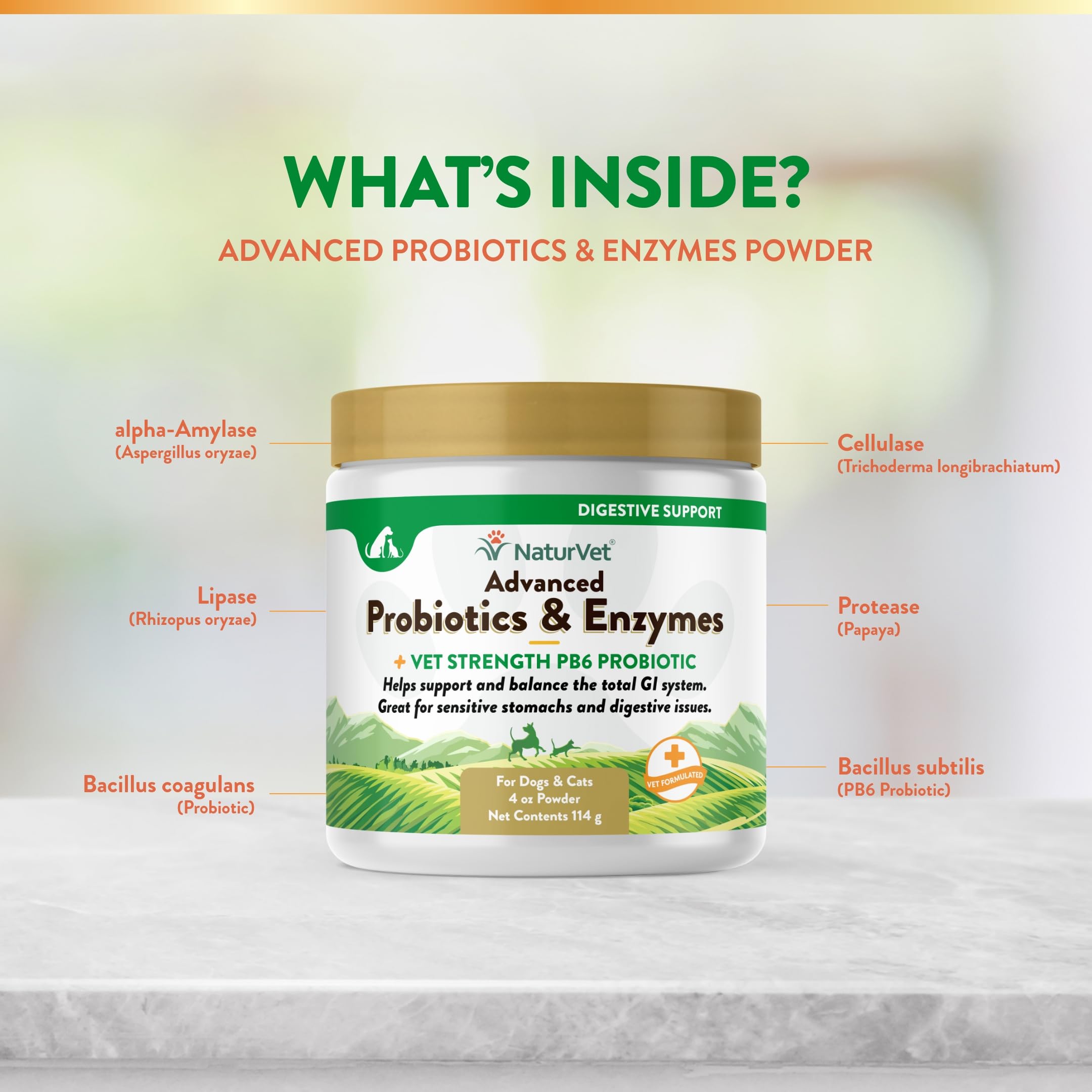 NaturVet boarding stress digestive support during travel or grooming.