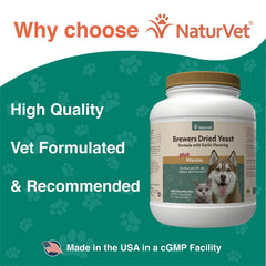 NaturVet Brewer’s Dried Yeast 5,000-count packaging for long-term value