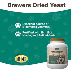 NaturVet Brewer’s Dried Yeast ingredients panel with B vitamins and niacin