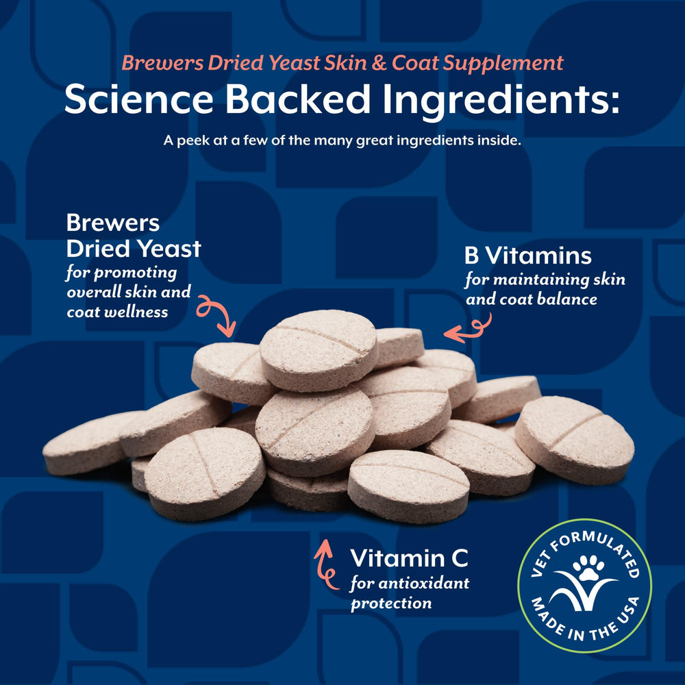 NaturVet Brewers Dried Yeast Tablets for dogs and cats versatile pet supplement