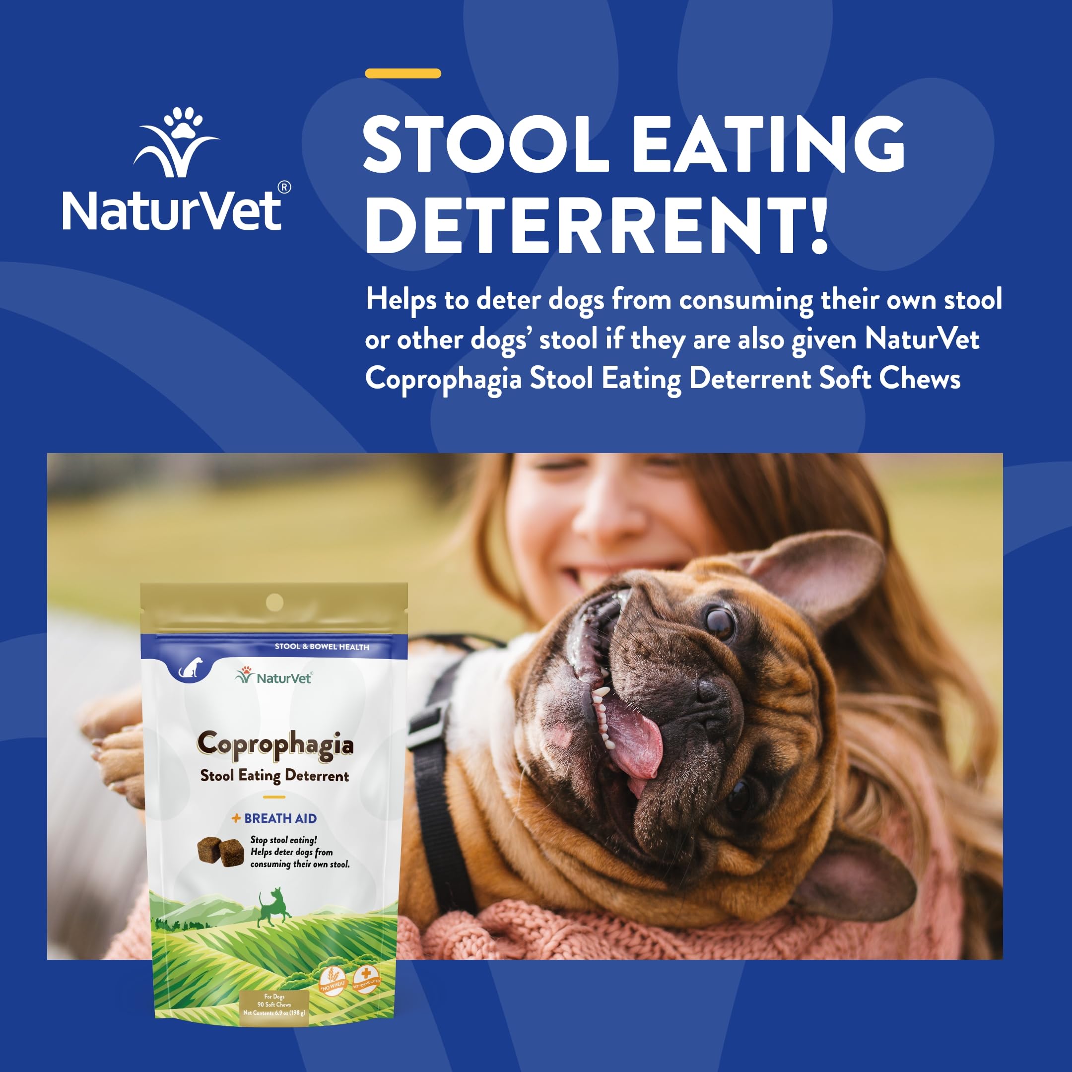 NaturVet Coprophagia Deterrent Soft Chews puppy use friendly and palatable.