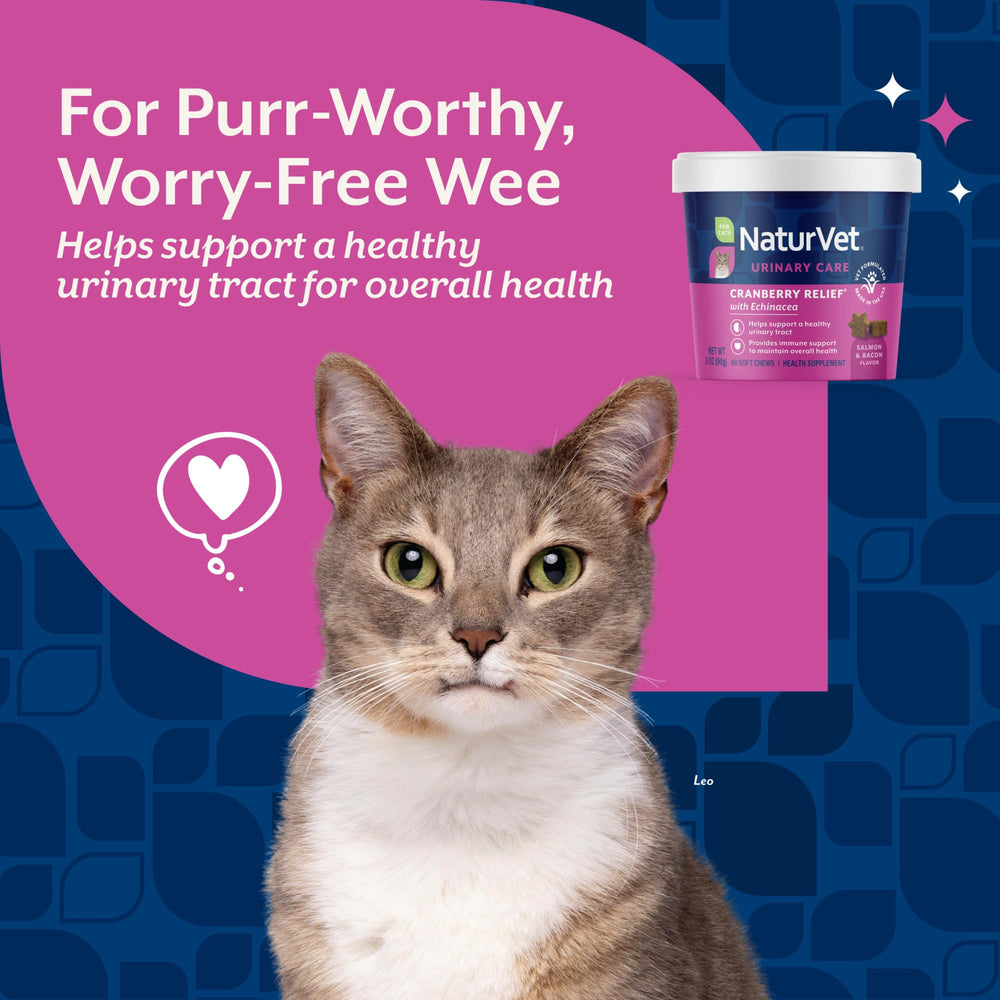 NaturVet Cranberry Relief Plus Echinacea label view confirms USA-made quality.