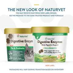 NaturVet Digestive Enzymes Plus Probiotic soft chews for cats aid digestion