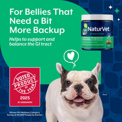 NaturVet dog digestive support bowl serves as easy daily addition.