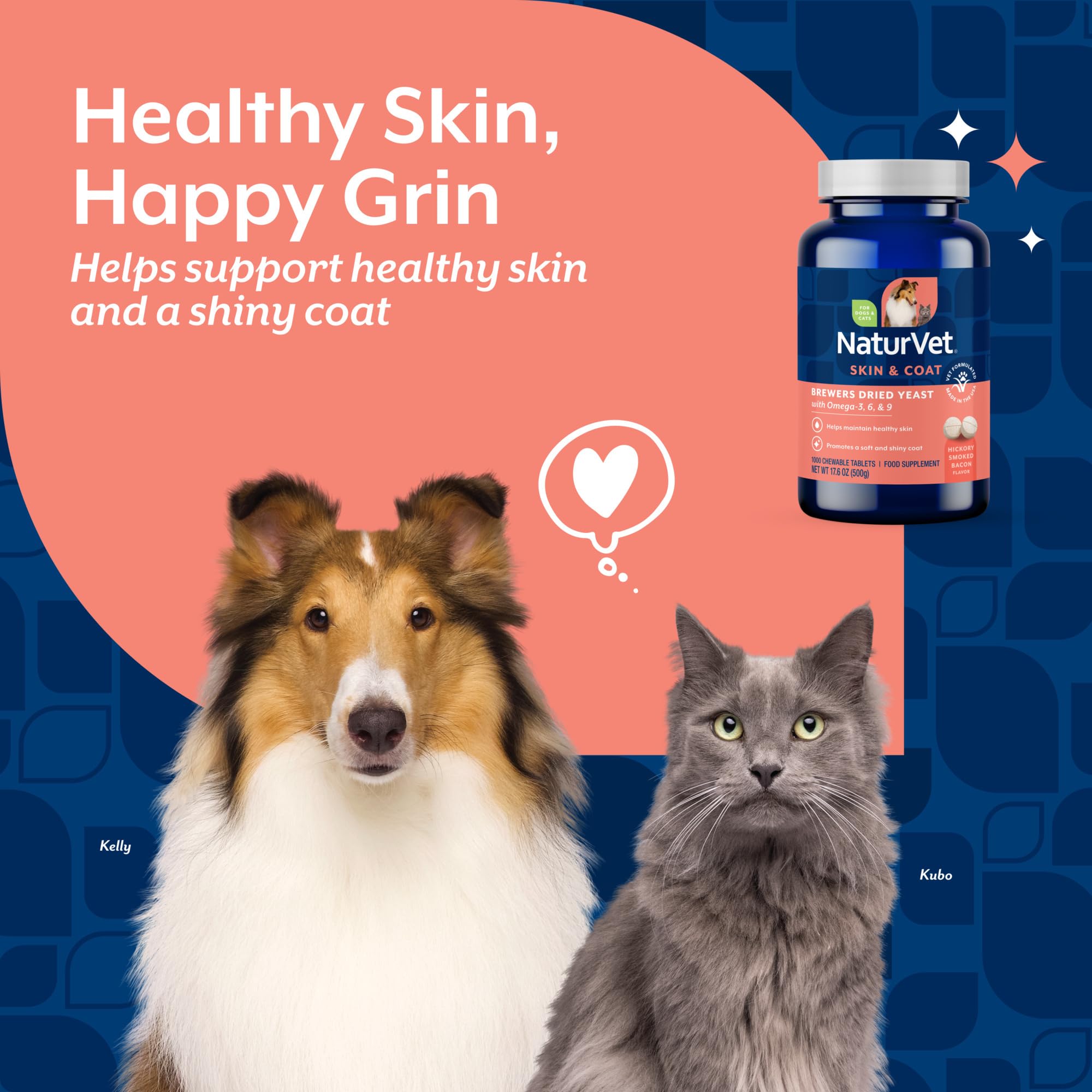 NaturVet dogs cats chewable tablets on hand – convenient daily supplement option