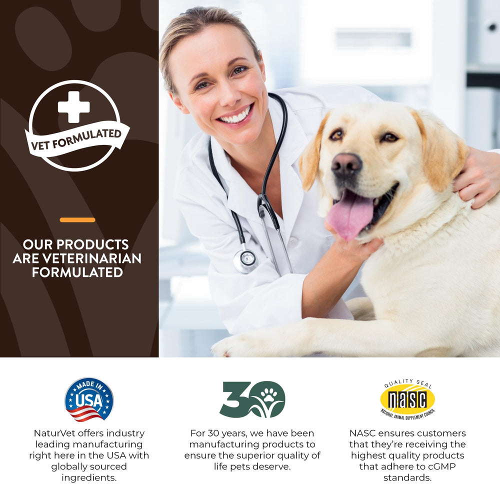 NaturVet Doodle Breeds ingredient close-up featuring bone broth blend.