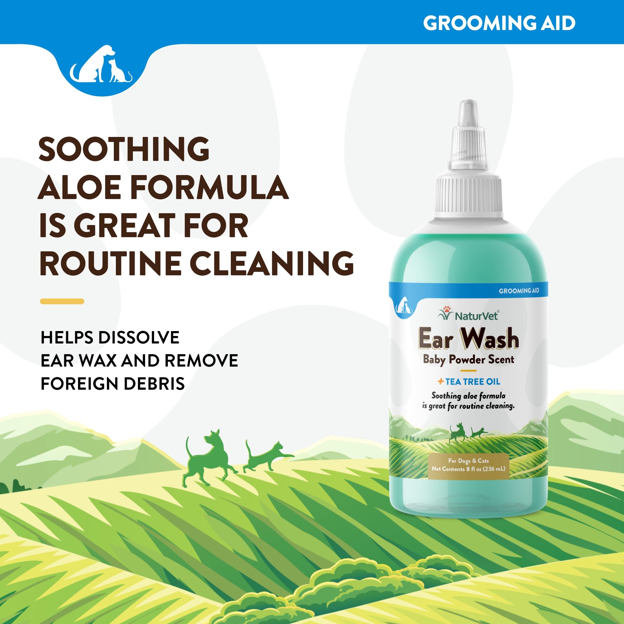 NaturVet Ear Wash after-swimming use supports routine ear cleaning