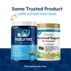 NaturVet calming soft chews resemble treats, aiding daily stress management.