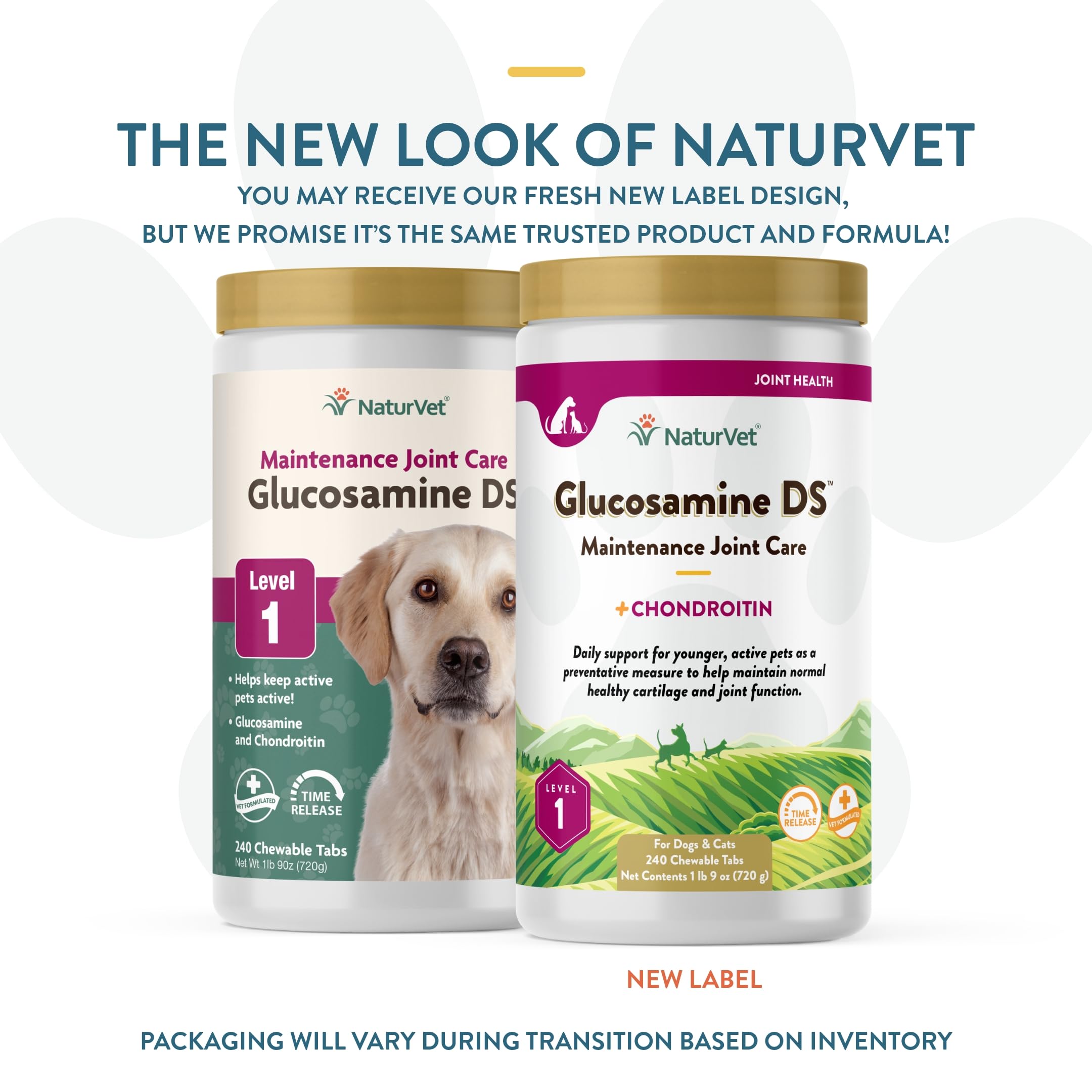 NaturVet Glucosamine DS Level 1 chewables close-up showing tasty texture for pets