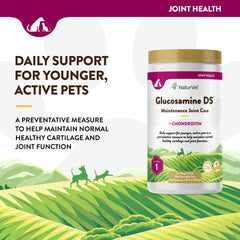 NaturVet Glucosamine DS Level 1 packaging label highlights cartilage health ingredients