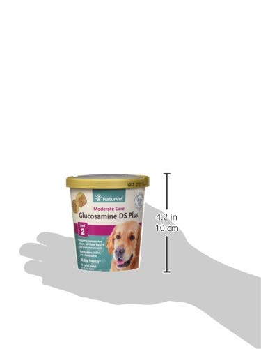 NaturVet Glucosamine DS Plus ingredients include MSM and chondroitin for joints.