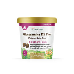 NaturVet Glucosamine DS Plus packaging highlights joint support features.