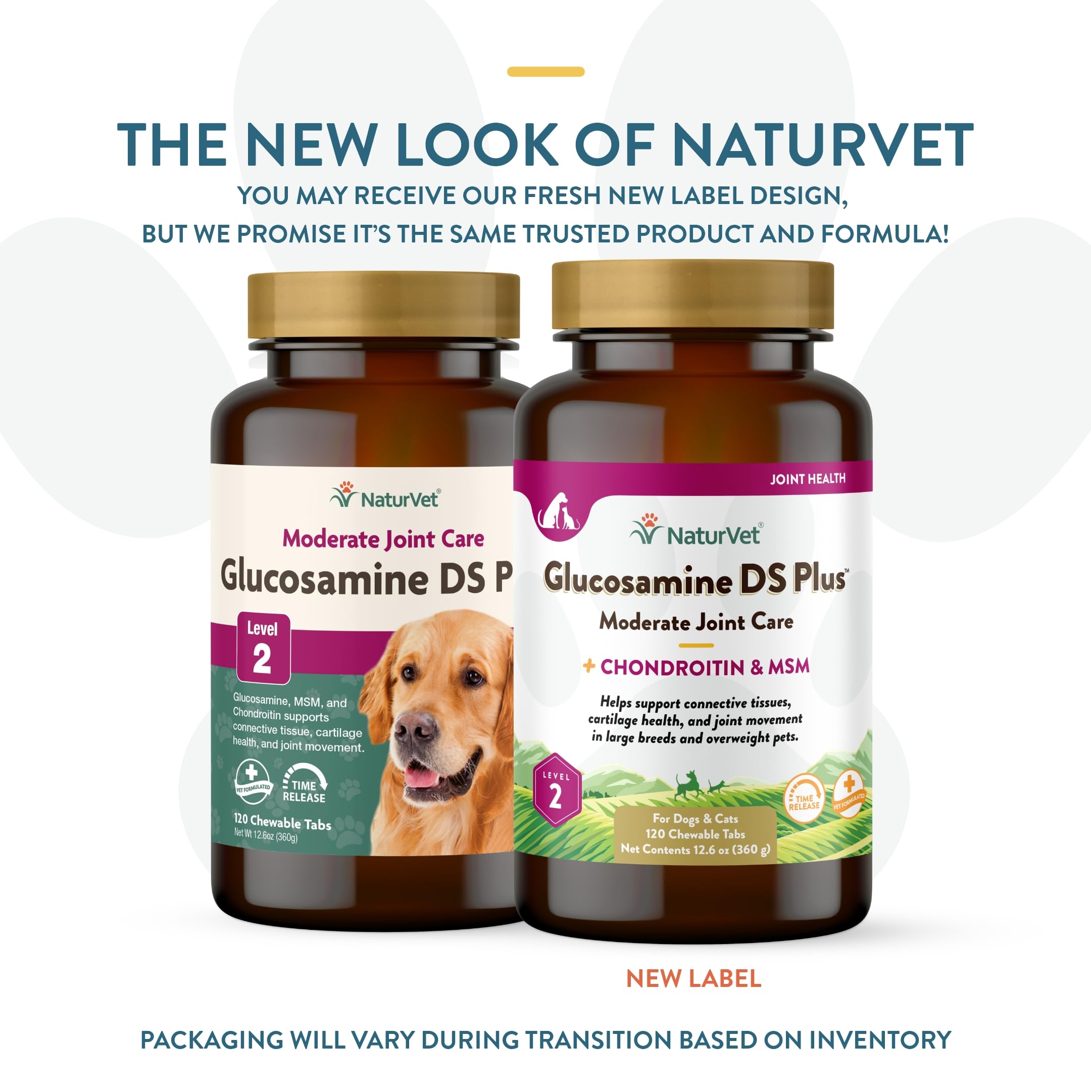 NaturVet Glucosamine DS Plus tablets close-up highlighting chewable format for easy dosing