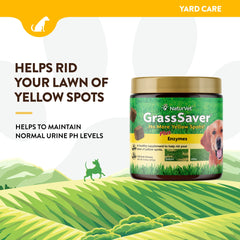 NaturVet GrassSaver soft-chews closeup highlights tasty texture for daily dog use.