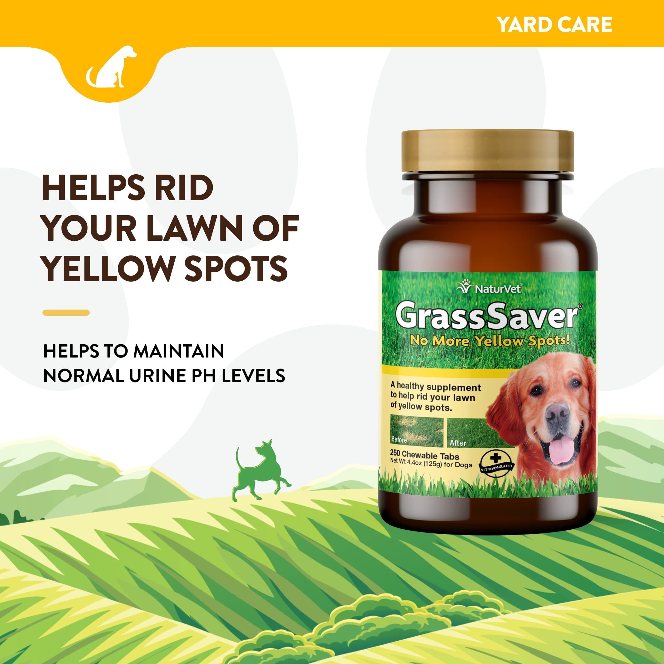 NaturVet GrassSaver soft chews close-up showing tasty texture for easy dosing.
