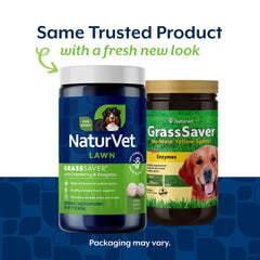 NaturVet GrassSaver Wafers dog serving image emphasizes easy administration