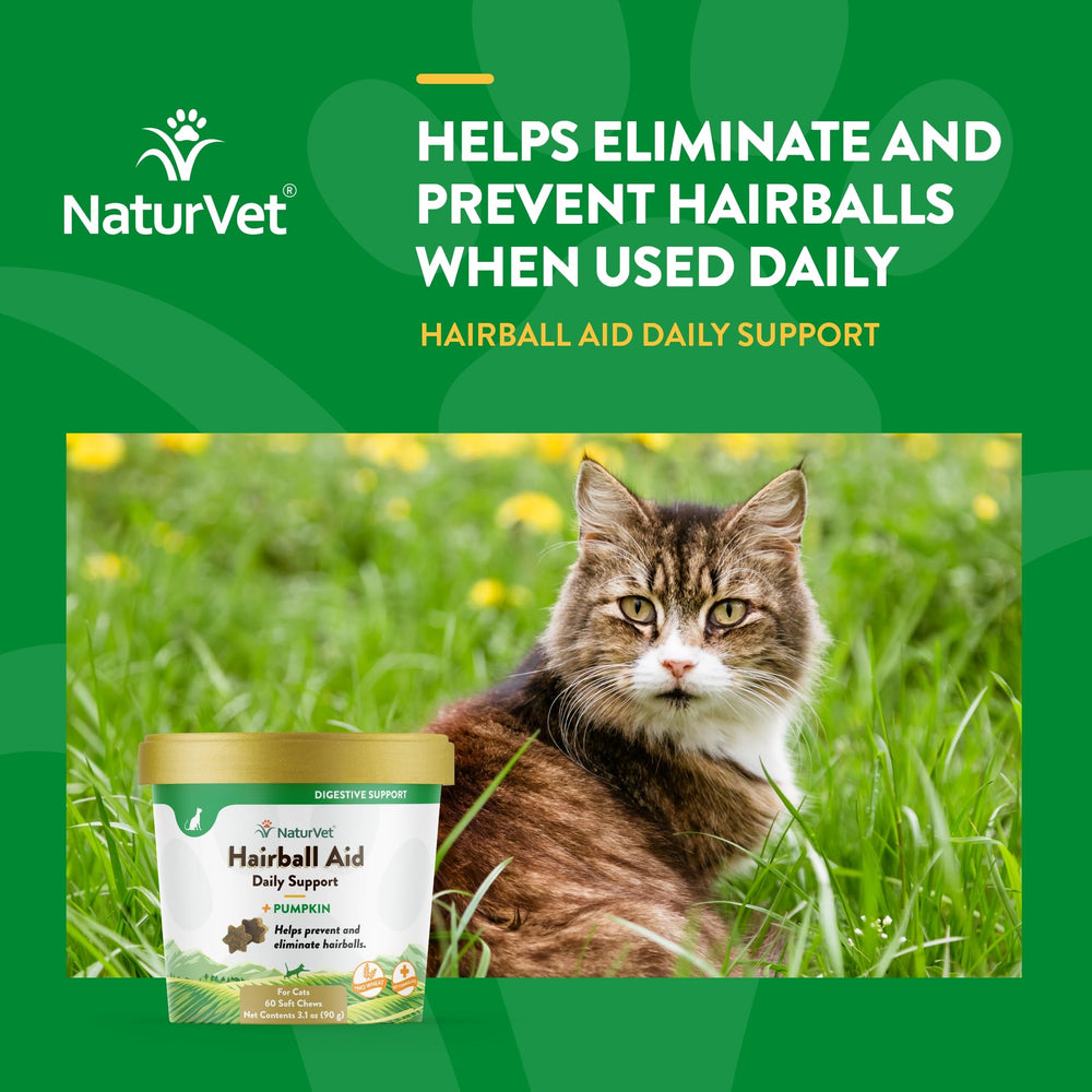 NaturVet Hairball Aid cats chews closeup emphasizing palatability and texture