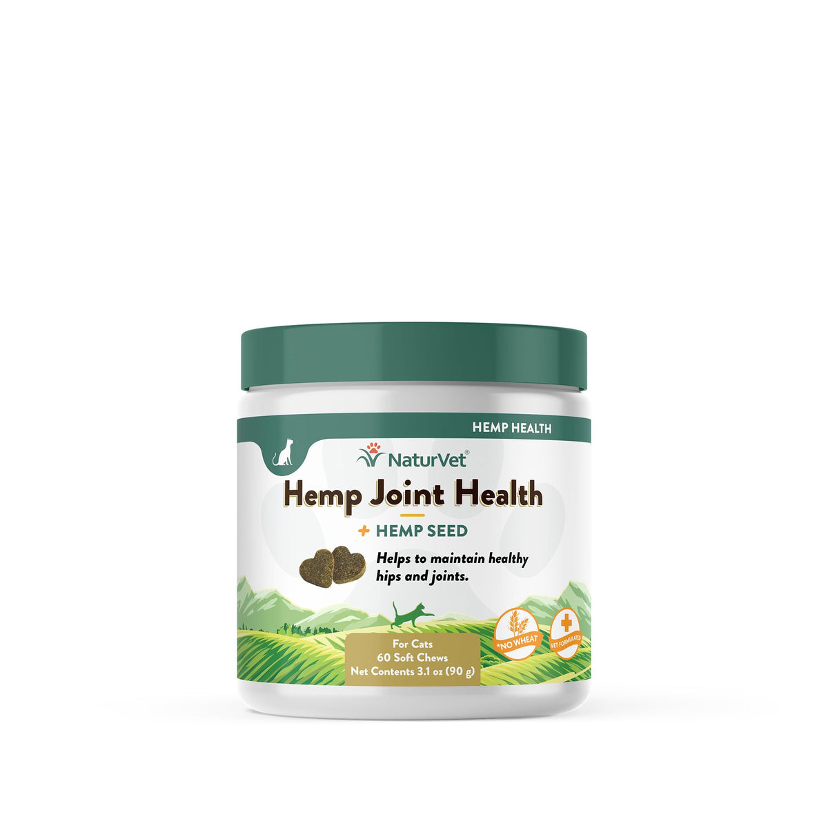 NaturVet Hemp Joint Health for Cats bottle promotes daily joint support.